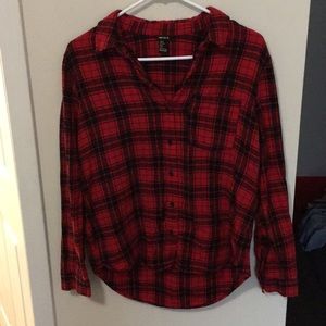 Forever 21 long sleeve plaid shirt